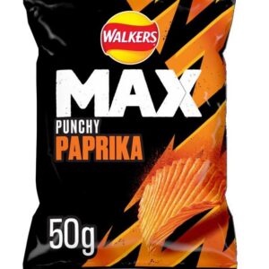 Walkers Max Punchy Paprika Crisps 50g (Pack of 24)