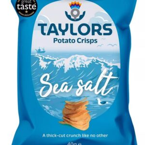 Taylors Sea Salt Flavoured Crisps – Thick-Cut & Extra Crunchy 40g (Pack of 24)