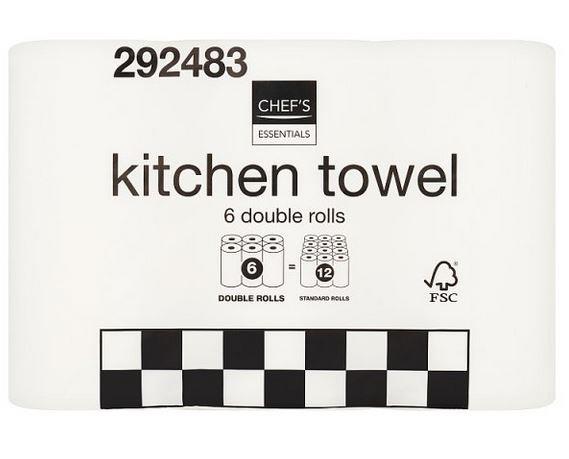 Chef's Essentials Kitchen Towel - 6 Double Rolls