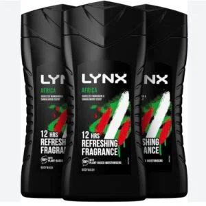 Lynx Africa Bodywash 225ml - Pack of 3