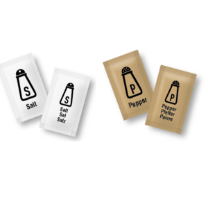 Salt Sachets (100) & Pepper Sachets (100)