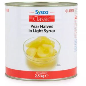 Sysco Classic Pear Halves in Light Syrup 2.5kg