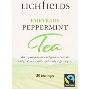 Lichfields Fairtrade Peppermint Envelope Tea Bags - 20s - Pack of 6