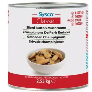 Sysco Classic Sliced Mushrooms 2.5kg