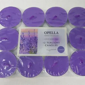 Opella 12 Lavender Scent Tealight Candles