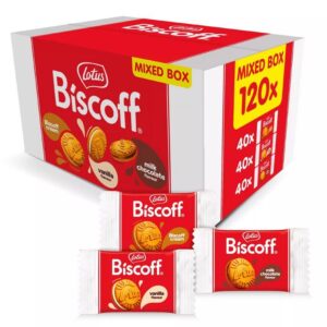 Lotus Biscoff Sandwich Assortment (Mix Box of 120 Individually Wrapped Sandwich Biscuits)