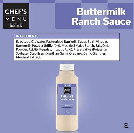 Chef's Menu Buttermilk Ranch Sauce 1 litre - Image 2