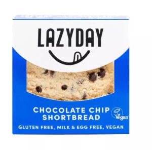 Lazy Day Foods Gluten Free & Vegan Chocolate Chip Shortbread 12 x 50g