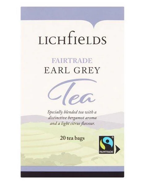 Lichfield Fairtrade Earl Grey Envelope Tea Bags - 20s - Pack of 2