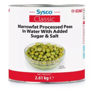 Sysco Classic Marrowfat Processed Peas in Water with Added Sugar & Salt 2.61kg