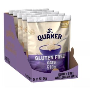 Quaker Gluten Free Wholegrain Rolled Oats, 510 g (Pack of 5)