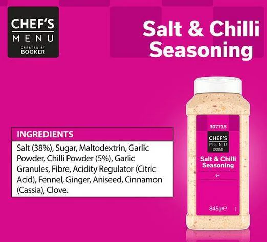 Chef's Menu Salt & Chilli Seasoning 845g - Image 2