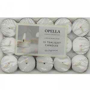 Opella 2 x 15 Tealight Candles Non Frangranced