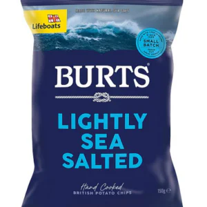Burts Lightly Sea Salted Hand Cooked Crisps 150g (Pack of 10)