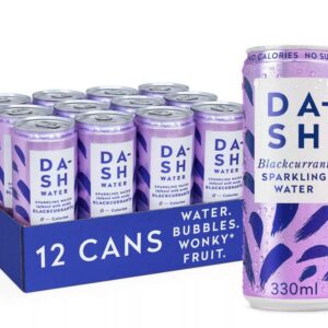 Dash Blackcurrant Sparkling Water 12 x 330ml