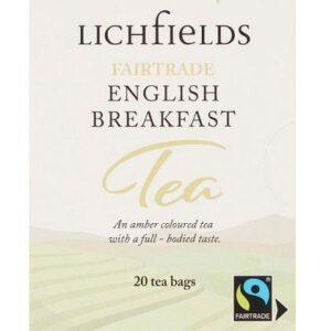 Lichfields Fairtrade English Breakfast Envelope Tea Bags 20's - Pack of 2
