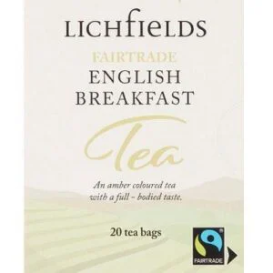 Lichfields Fairtrade English Breakfast Envelope Tea Bags 20's - Pack of 2