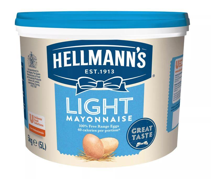 Hellmann's Light Mayonnaise 5 Litre Tub