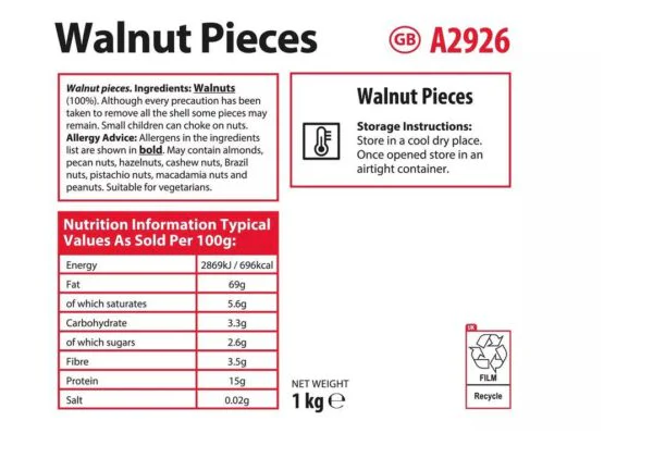 Sysco Classic Walnut Pieces 1kg - Image 2