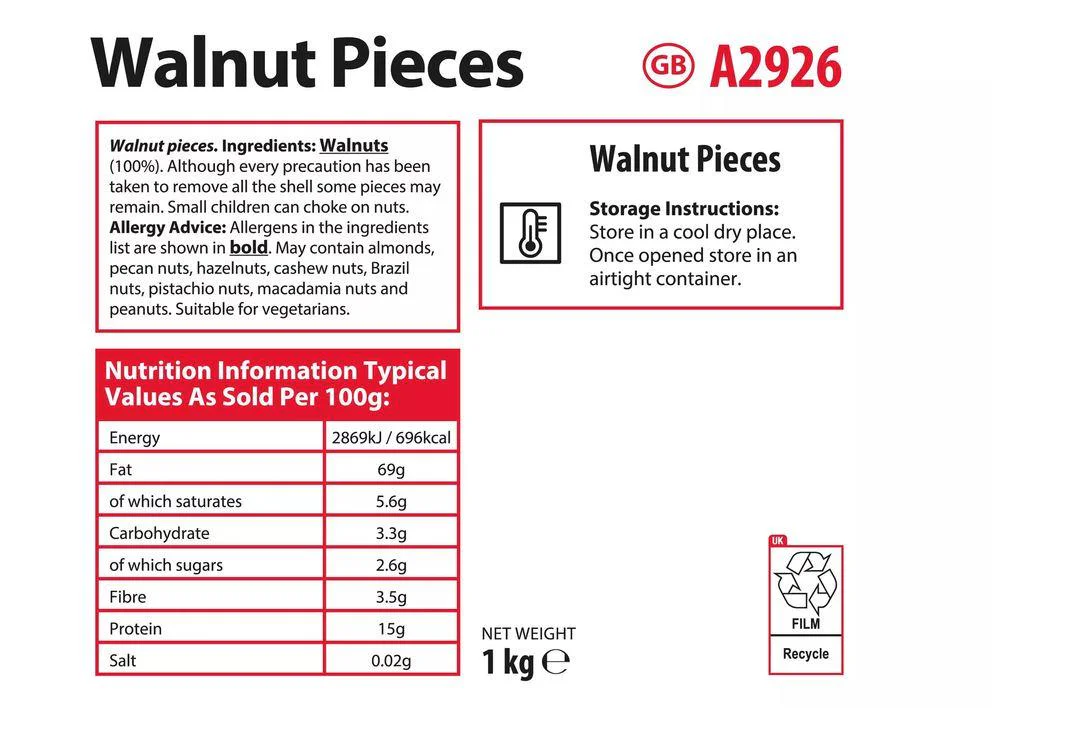 Sysco Classic Walnut Pieces 1kg - Image 2