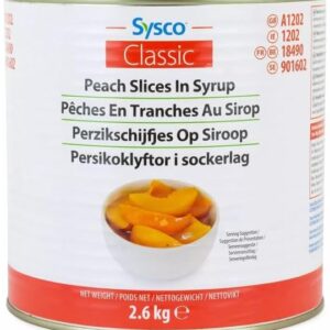 Sysco Classic Peach Slices in Light Syrup 2.6kg