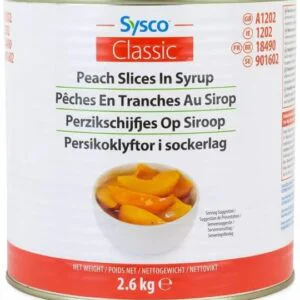 Sysco Classic Peach Slices in Light Syrup 2.6kg