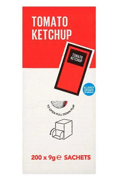 Lichfields Tomato Ketchup Sachets 200 x 9g