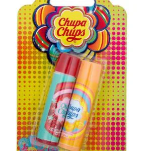 Chupa Chups Lip Balm Duo (Juicy Watermelon & Peach Passion) - 2 Packs