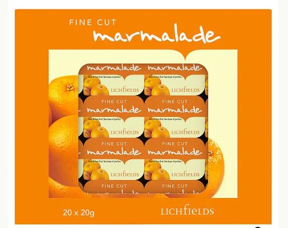 Lichfields Fine Cut MARMALADE Individual Portions - 20g (100)