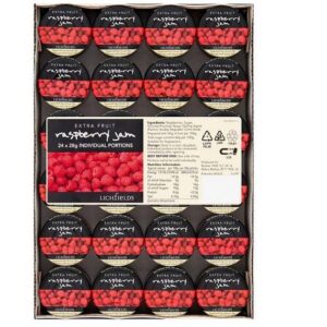 Lichfields Extra Fruit Raspberry Jam 24 x 28g