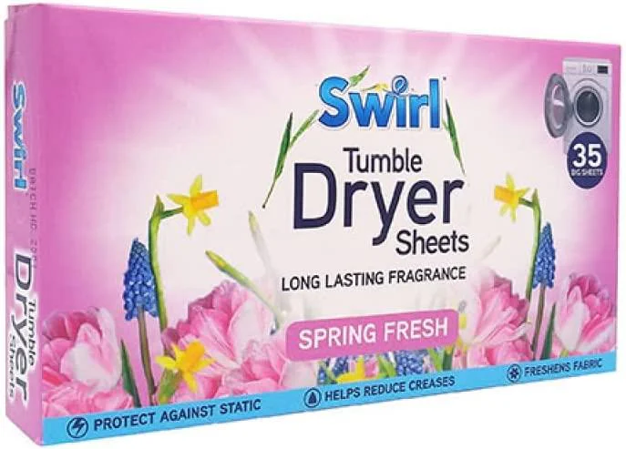Swirl Spring Fresh Tumble Dryer Sheets 35 Sheets 2 Packs