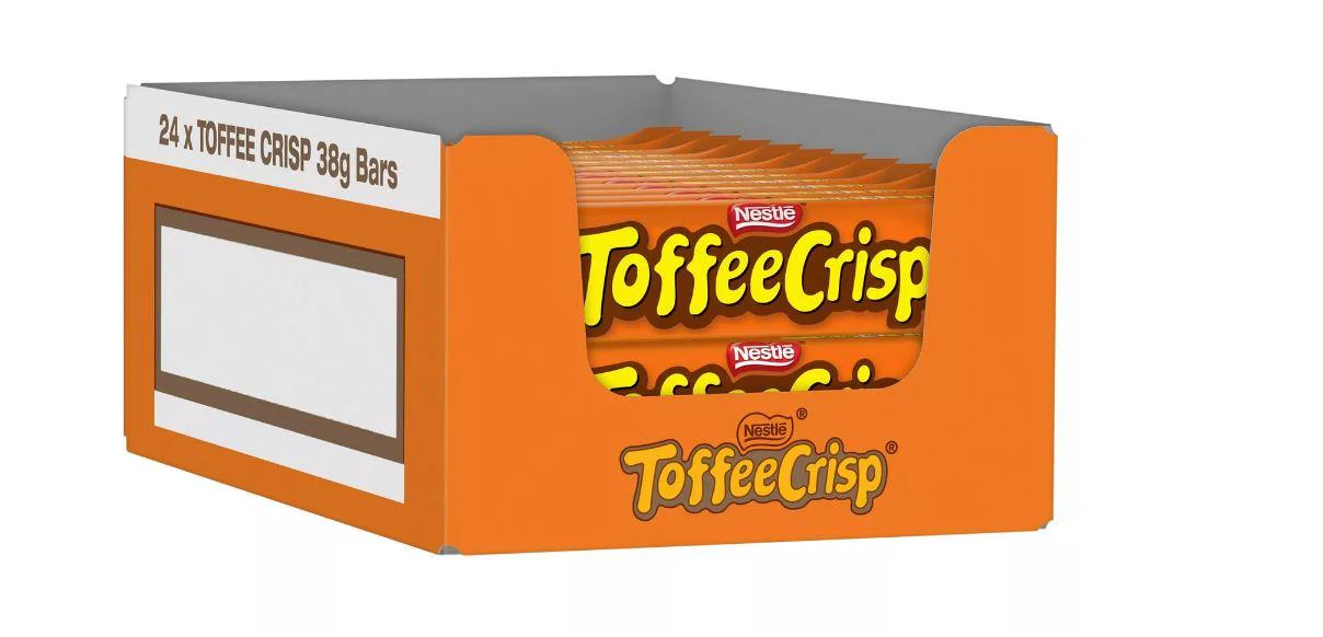 Toffee Crisp Milk Chocolate Bar 38g - Box of 24