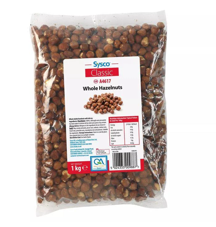 Sysco Classic Whole Hazelnuts 1kg