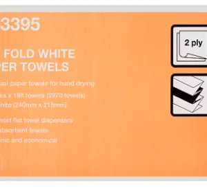 CleanPro 'Z' Fold White Paper Towels 2 Ply 15 x 198
