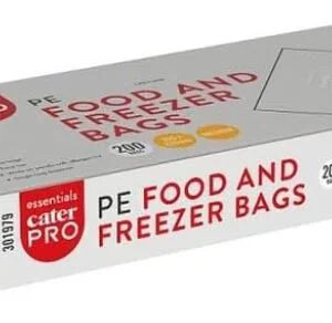 Essentials 200 Medium PE Food and Freezer Bags (355 x 225mm)