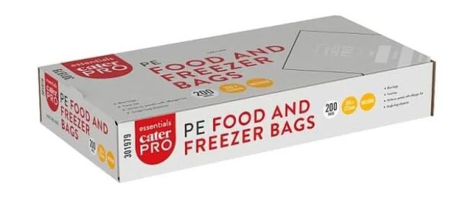 Essentials 200 Medium PE Food and Freezer Bags (355 x 225mm)