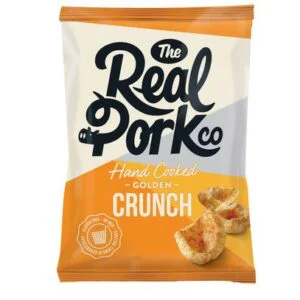 Real Pork Co Golden Pork Crunch 25g - Box of 24 (2 x 12 Clipsticks)
