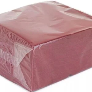Sysco Classic 2Ply 40cm Bordeaux Napkins - 6 x 100