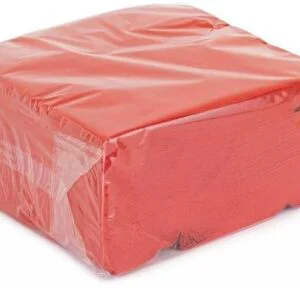 Sysco Classic 2Ply 40cm Red Napkins - 6 x 100