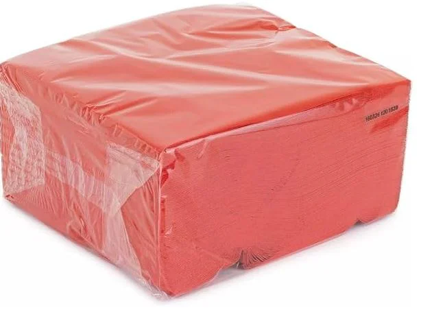 Sysco Classic 2Ply 40cm Red Napkins - 6 x 100