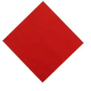 Sysco Classic 2Ply 32cm Red Napkins - 3 x 200